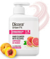 Dicora Urban Fit Hydroalcoholic Gel Hand Cleanser With Alcohol Hand Sanitizer Gel with Citrus & Peach - 500 ml